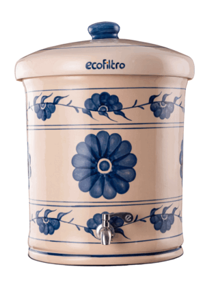 Ecofiltro cerámico flor azul